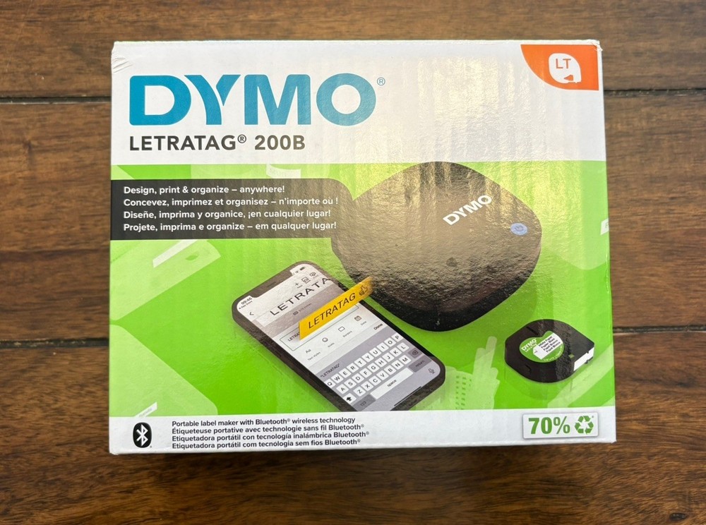 Dymo Bluetooth Compact Wireless Label Maker Thermal Printer LetraTag 200B