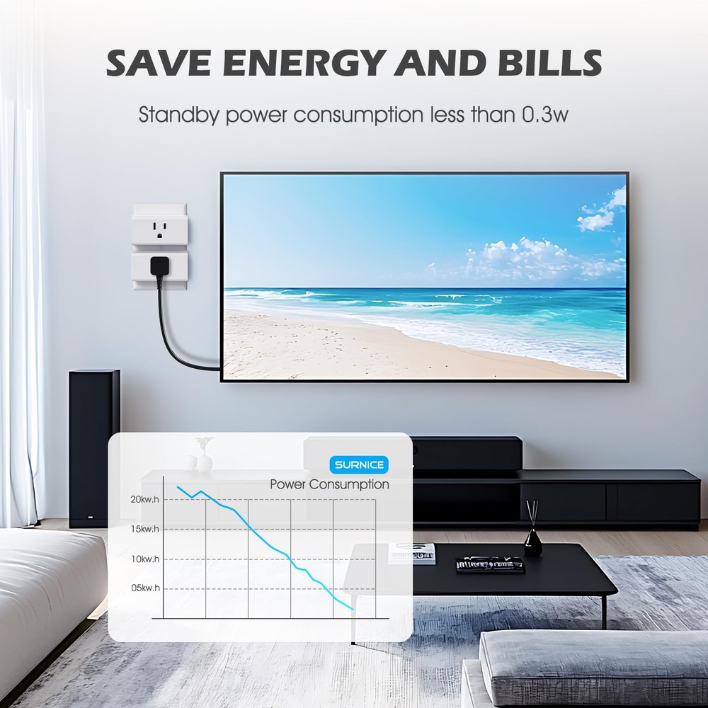 4-Outlet Remote Control Plug Kit, 1 Remote, 260ft Range, 15A, Wireless, ETL