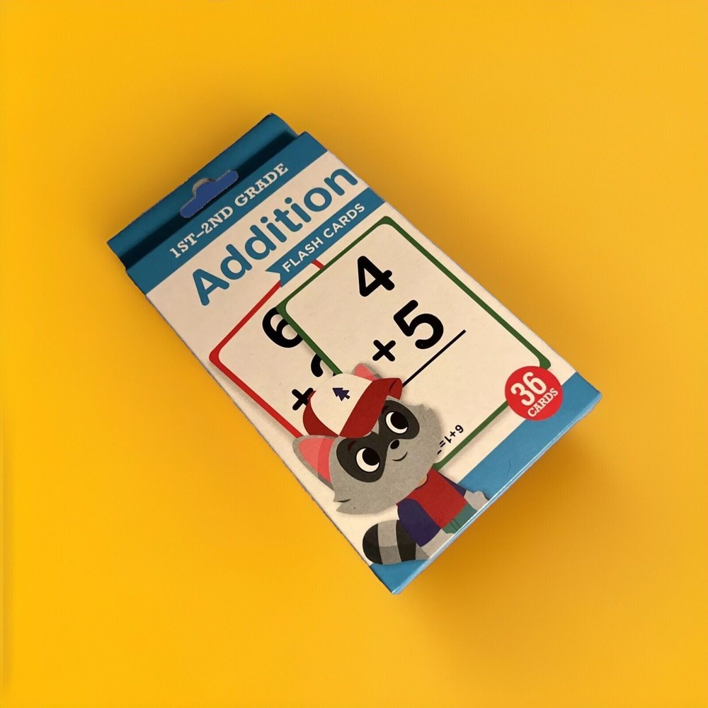 Flash Cards Addition 36 Count First Second Grade Kids Educational School Supply
