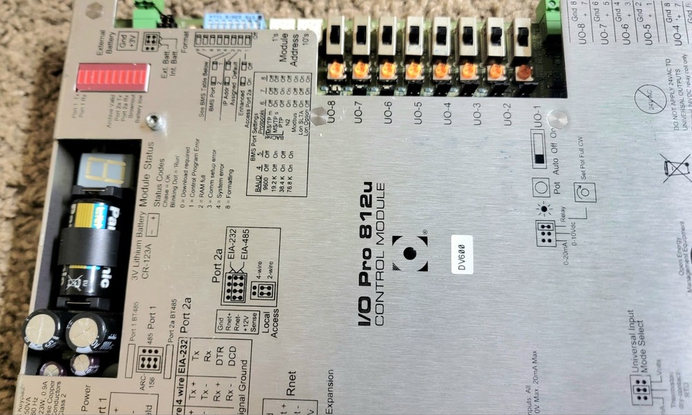 Automated logic I/O Pro 812u Control Module E143900 USED