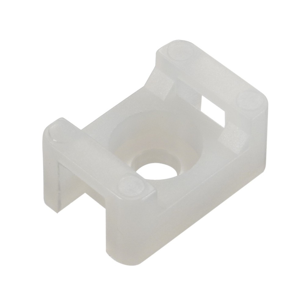 Saddle Tie Base Nylon Wire Holder 5mm White Hole Width 30pcs
