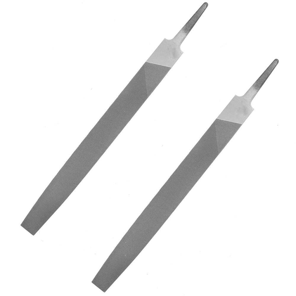 Axe File Sharpener 8-Inch 2PCS Set - Hardened Steel Flat Rectangular Gray