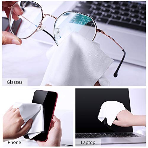 Import Microfiber Cleaning Cloths, 20-Pack Vacuum Wrapped for Camera 20 Pack