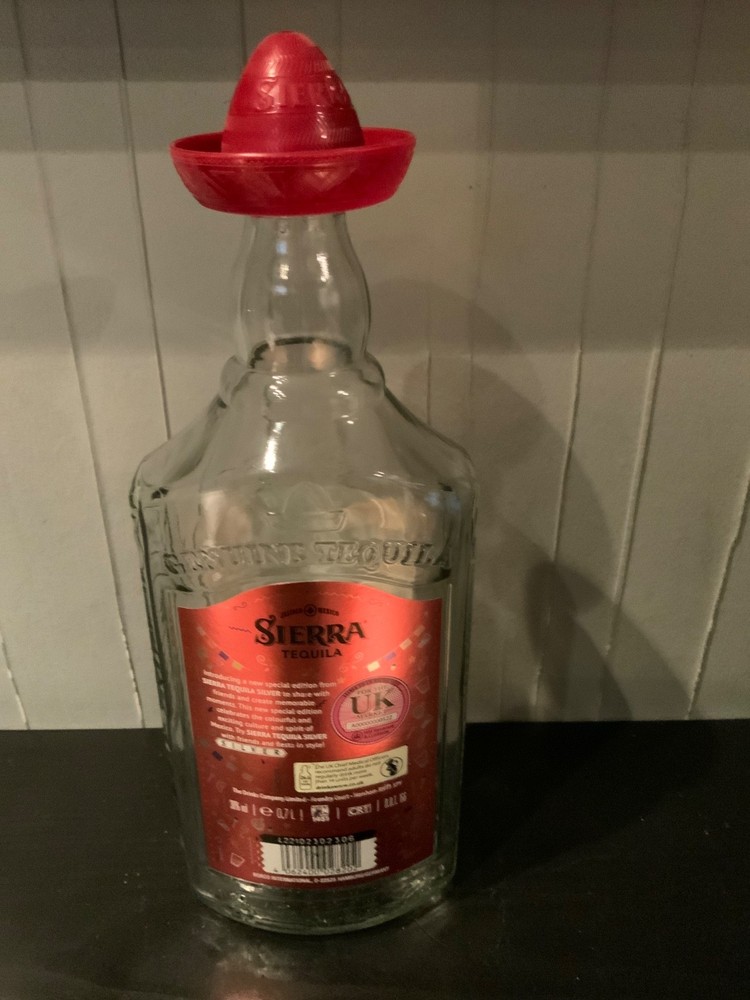 Sierra silver tequila empty bottle 70cl