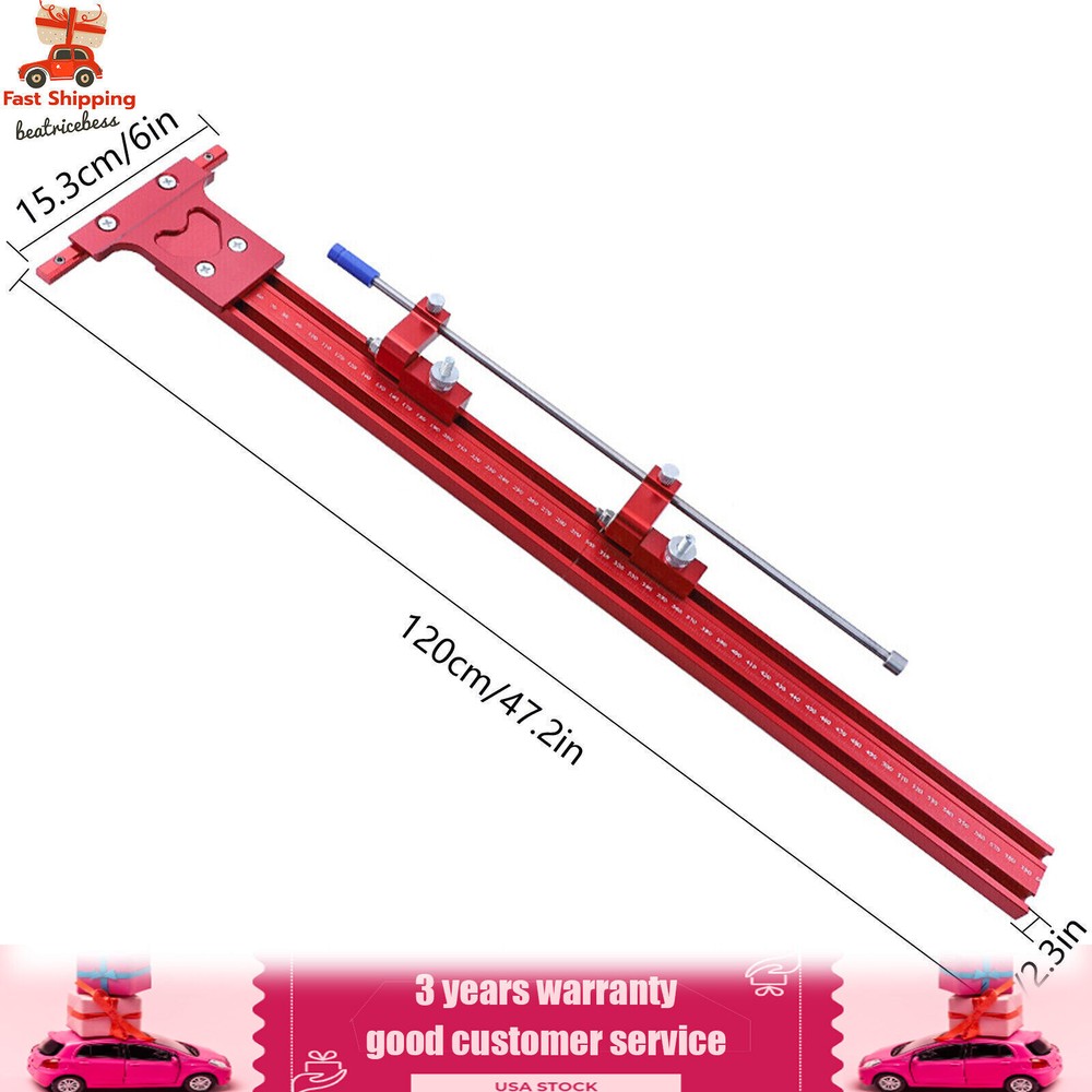 Parallel Rail Guide System Track Saw Woodworking Guide Carpentry Tool Set 120cm