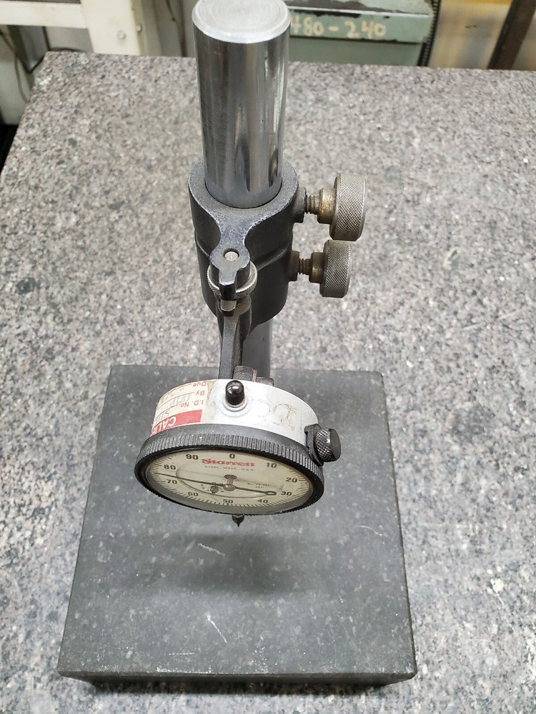 DIAL INDICATOR GRANITE STAND BASE INSPECTION MACHINIST TOOL