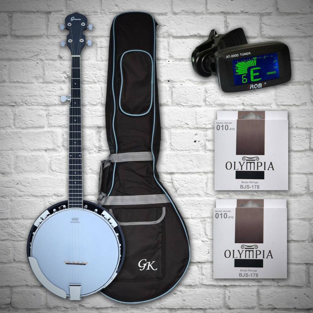Banjo 5 Strings/ Thicker Bag/ Tuner/ 2 Sets Strings (Free Shipped USA)