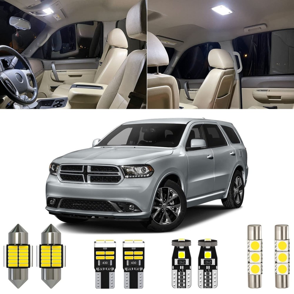 15 Piece 6000K White Durango LED Interior Light Kit Package Replacement for D...