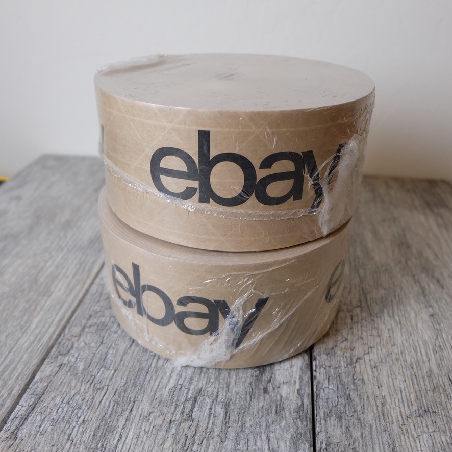 Ebay Branded Gummed Brown Water Packing Tape – Two 500' Rolls