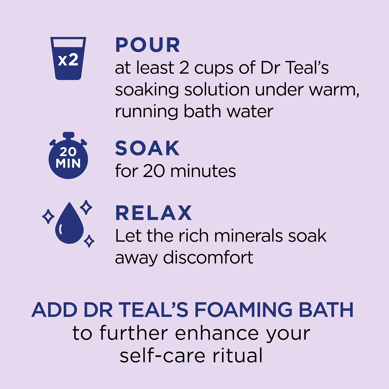 Dr Teal's Epsom Salt Soaking Solution, Soothe & 48 Ounce (Pack of 1), White