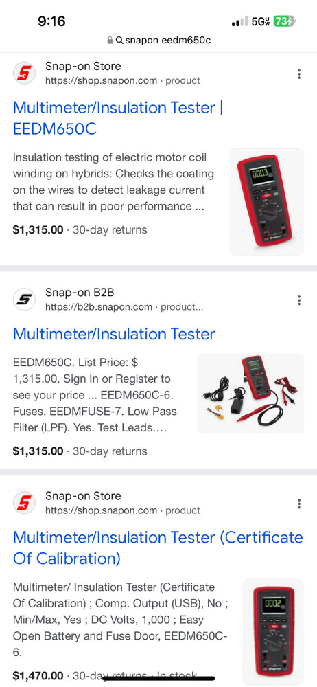 Snap on Insulation Digital Multimeter EEDM650C