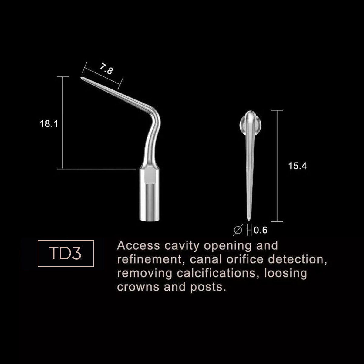 Woodpecker Dr Talal's Endo Kit Endodontic Ultrasonic Scaler Tips Kit Set TD1-TD6