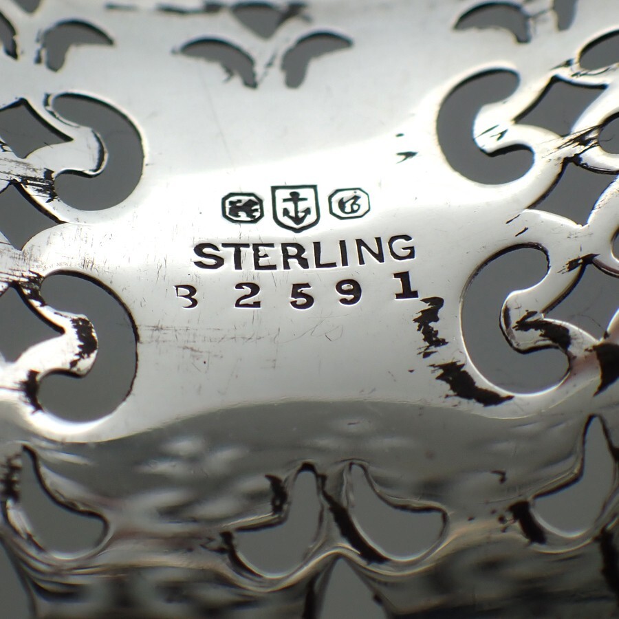 Openwork Napkin Ring Gorham Sterling Silver Mono AM