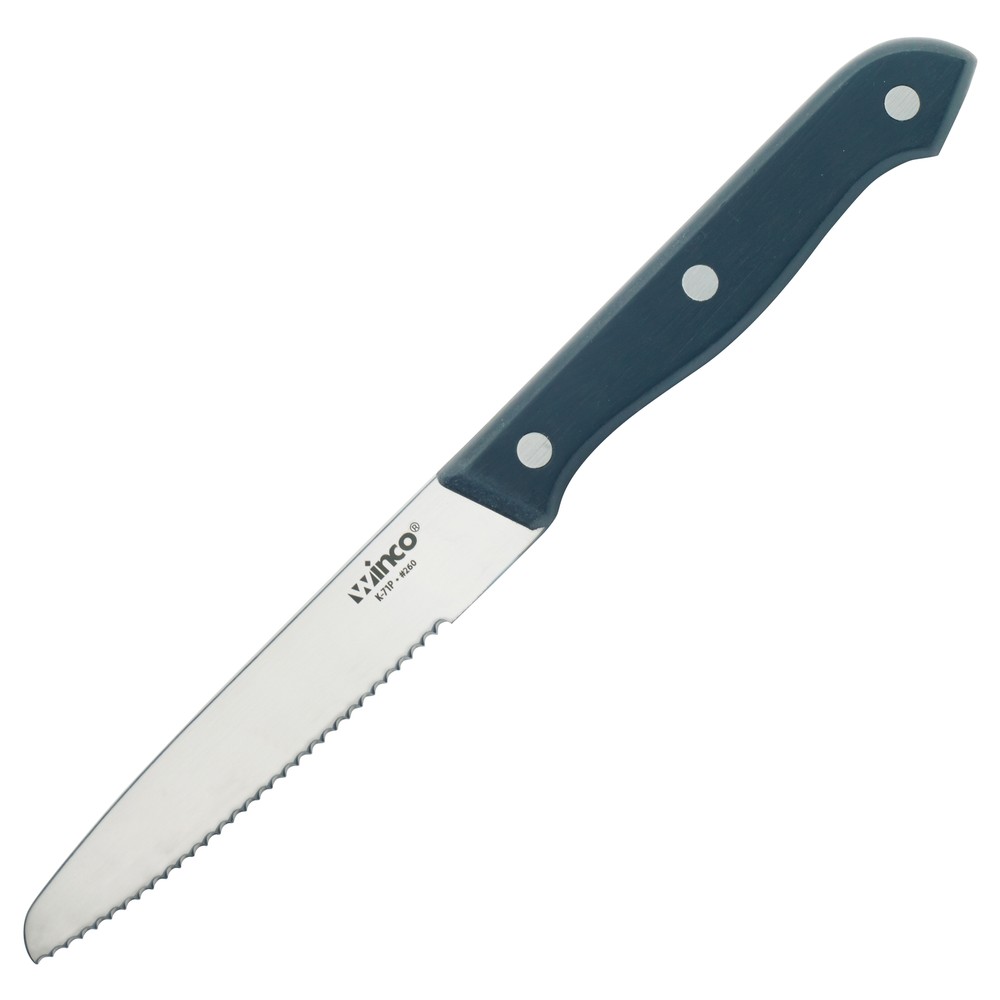 Steak Knives, 4-1/2" Blade, Round Tip, Solid POM handle (24 Dozen)