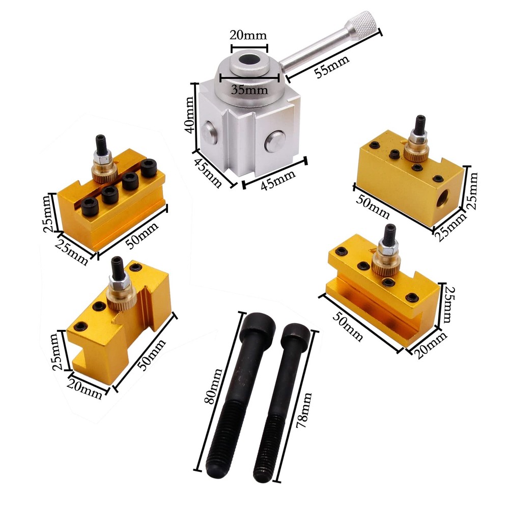 Tooling Package Mini Lathe Quick Change Tool Post & Holders Multifid Tool Hol...
