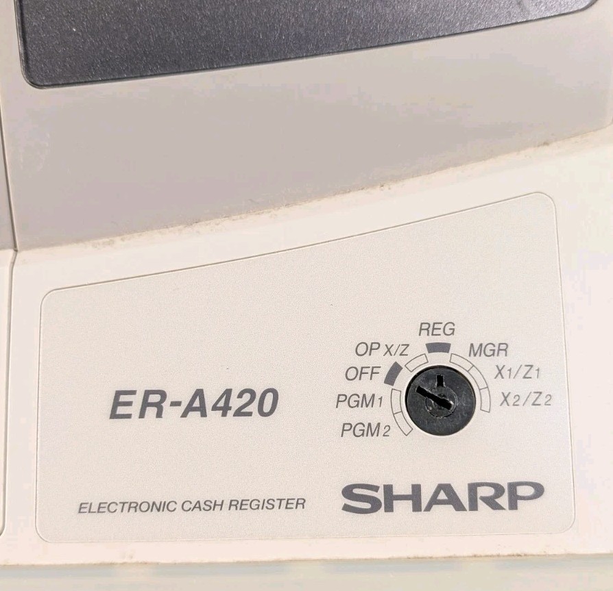 Sharp Electronic Cash Register ER-A420 (1) "MA" Key No Manual