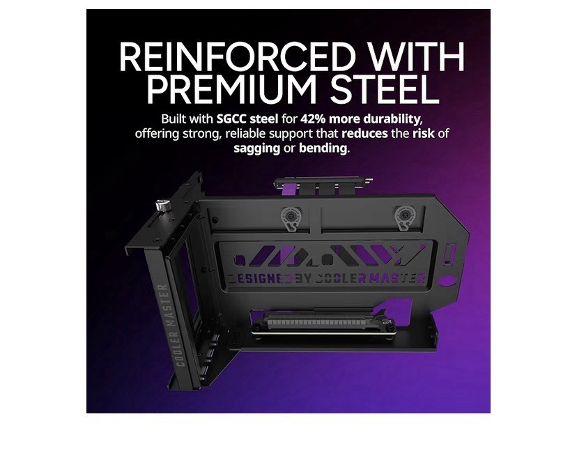 Adjustable Vertical GPU Card Holder Kit V3 with PCI-E Riser Cable for Any Case