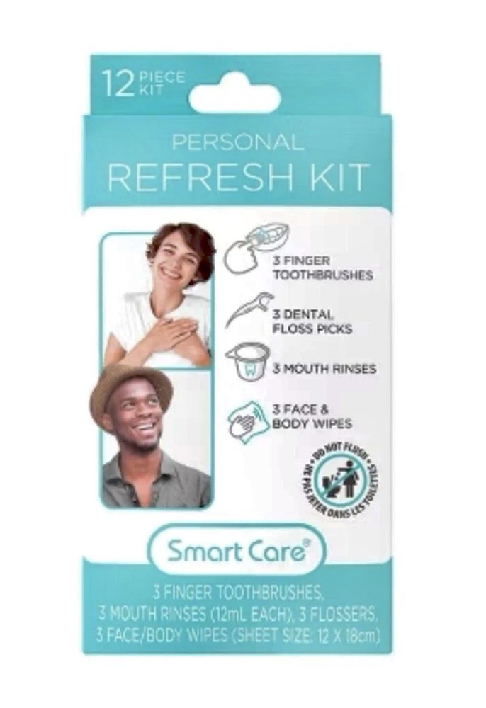 Three Pack Personal Refresh Kit Smart Care, 12 Pieces-Off Grid Outing
