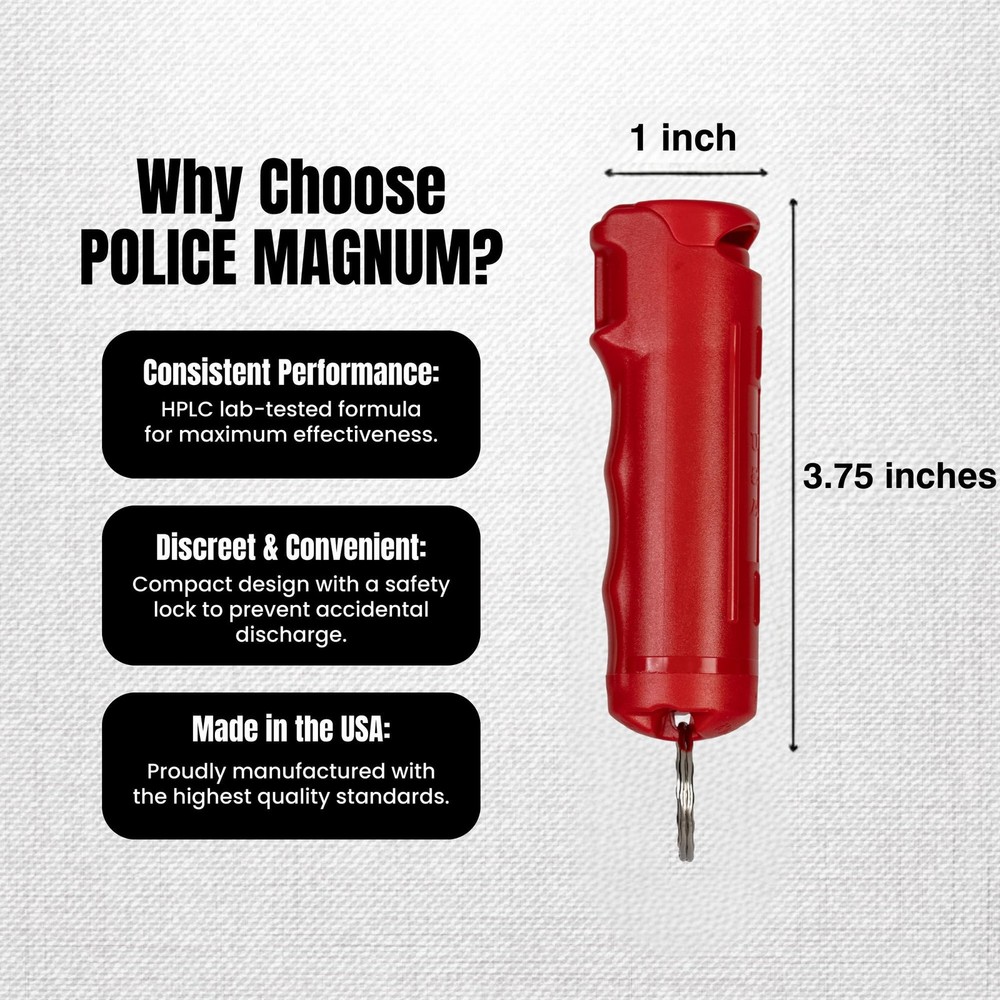 Small Red Pepper Spray Maximum Strength Keychain Personal Self Defense Tool