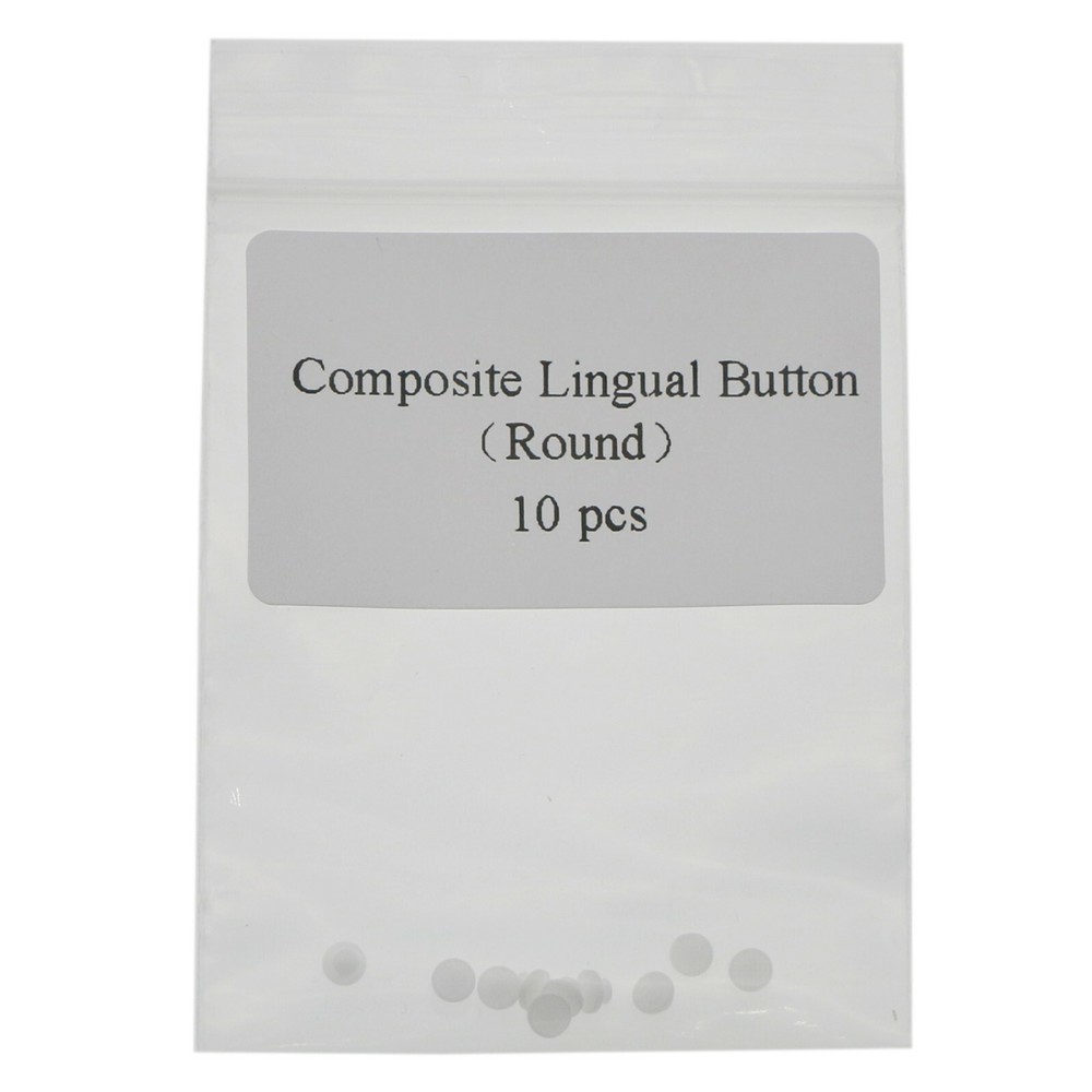 50 Pcs Dental Orthodontic Ceramic Lingual Button Bondable Round Rectangular