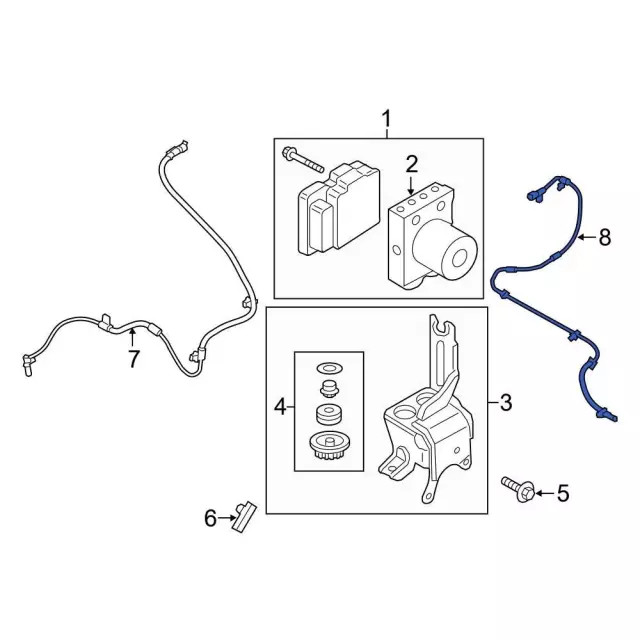 Genuine Ford ABS Wheel Speed Sensor HL3Z2C190A