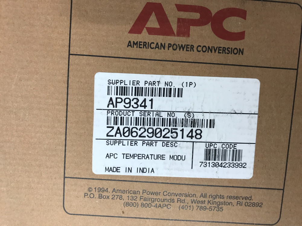 APC AP9341 Temperature/Humidity Expansion Module | NEW-OPEN BOX