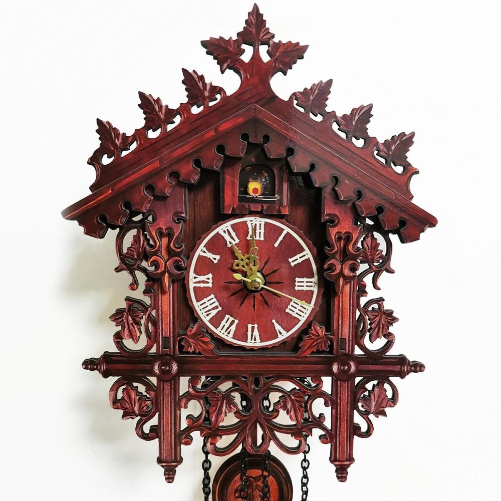 Wall Mounted Cuckoo Clock MDF with Pendulum