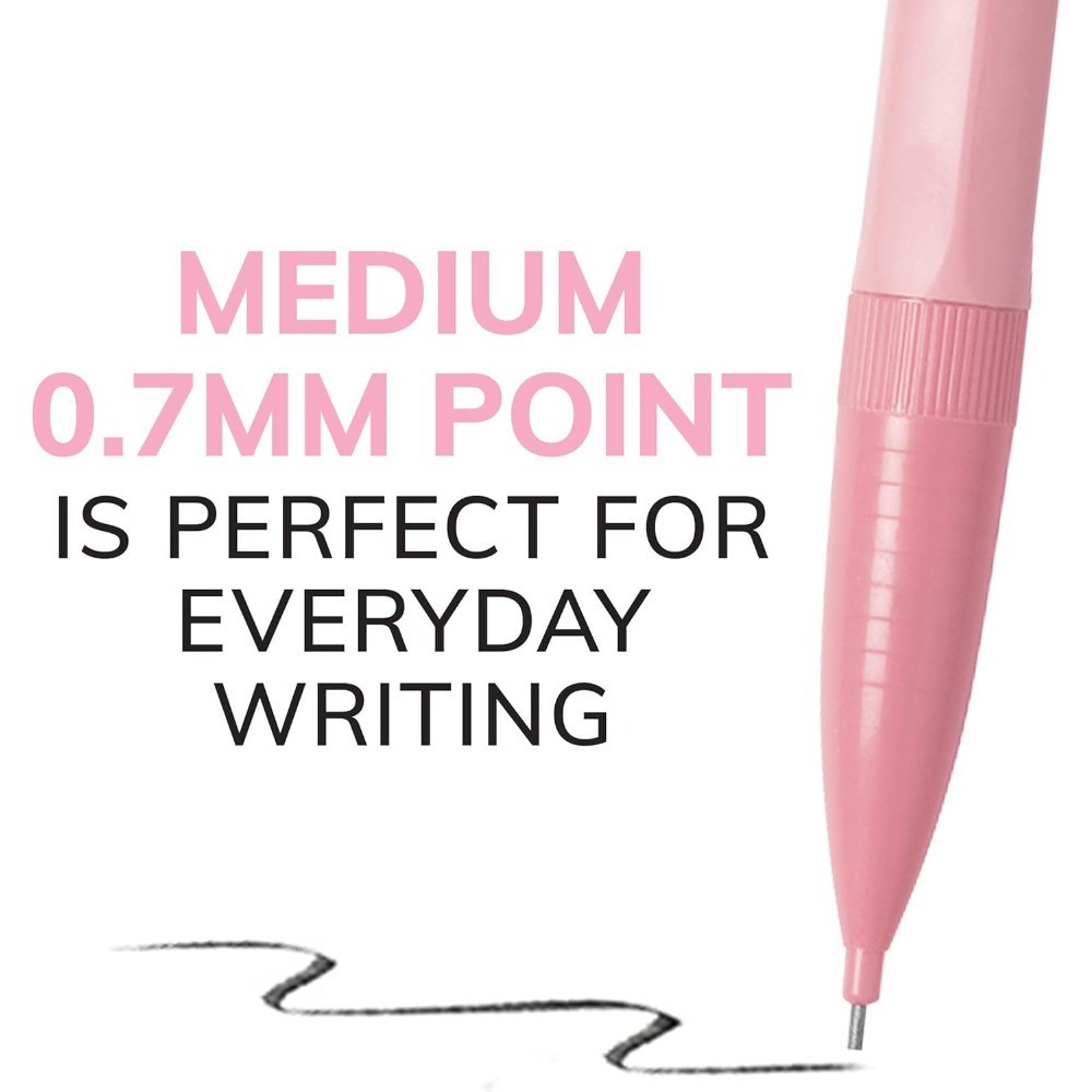 0.7mm Medium Point Mechanical Pencils with Erasers, 24-Count Bulk Pack for