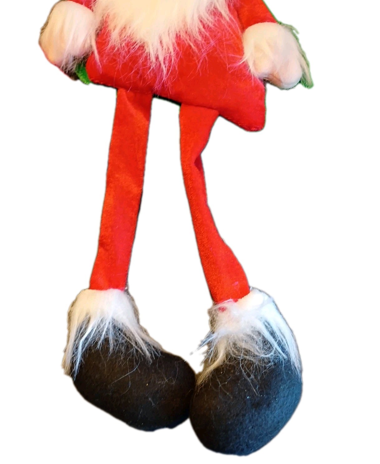 Gnomes Hanging Xmas Stockings Set Of 2 Red & Green Santa & reindeer 18 in 3D