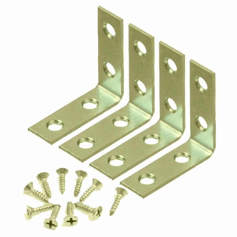 2" Corner brace angle bracket L shape shelves support 4ct