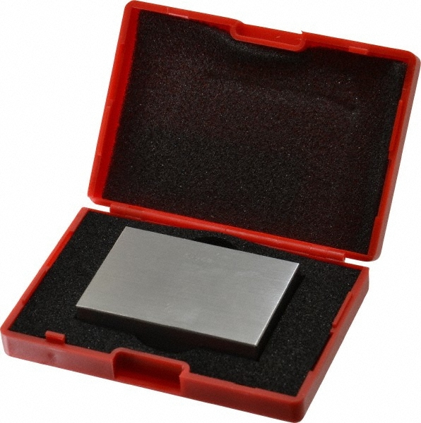 2" Rectangular Steel Gage Block Accuracy Grade AS-1, Includes NIST Traceabili...