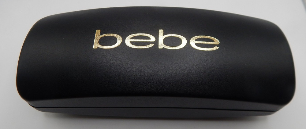 Bebe Black with Gold Lettering Hard Glass Case