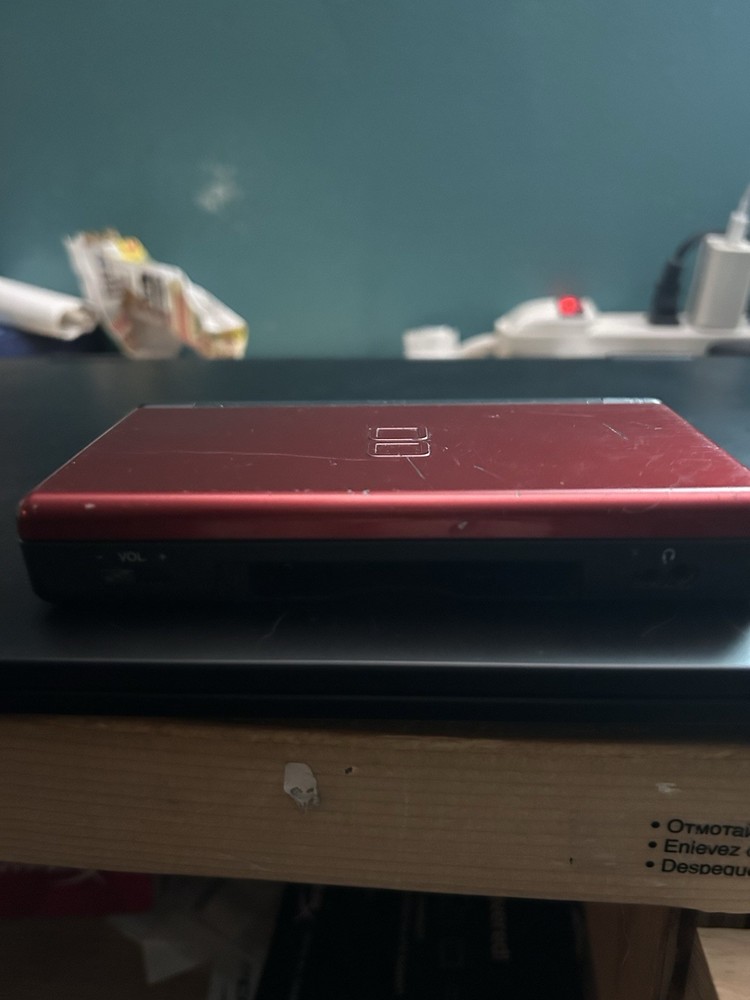 Nintendo DS Lite Red Black Handheld System Console READ DESC