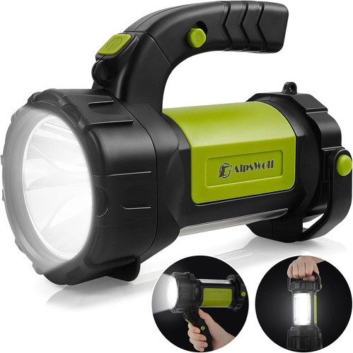 AlpsWolf Camping Lantern Rechargeable, LED Flashlight Spotlight Green