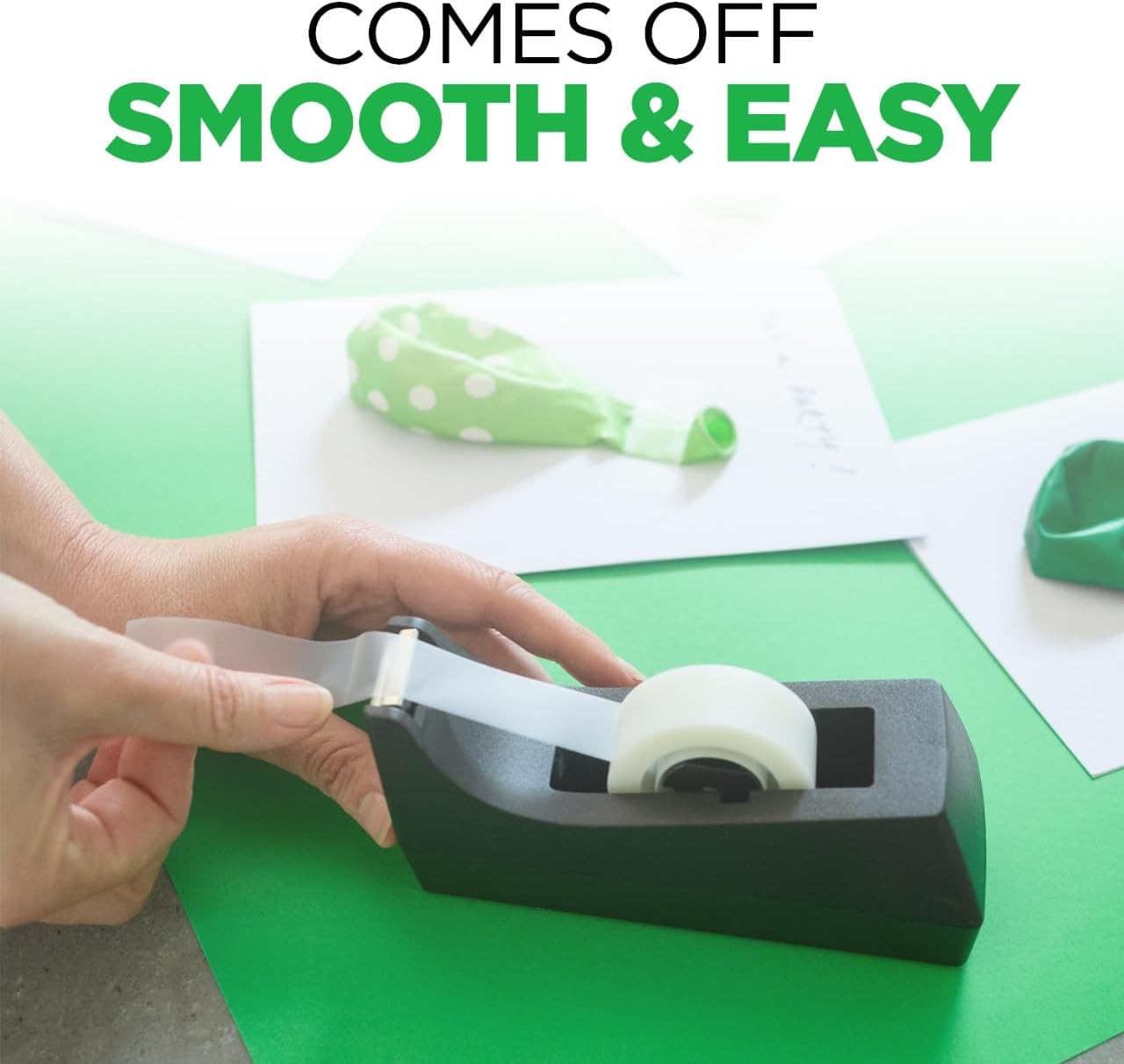 Scotch Desktop Tape Dispenser, Black, Compatible with Magic Tape and More