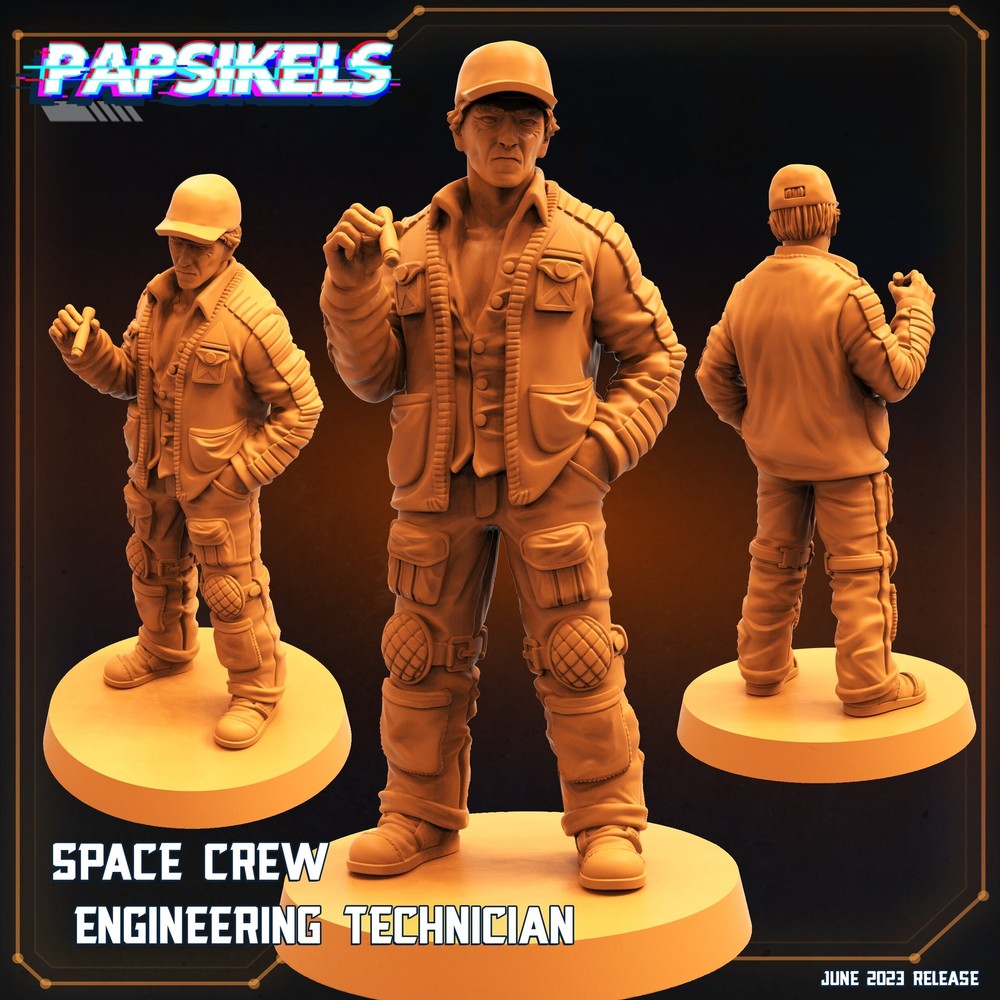 Space Crew Engineering Technician | DnD Miniatures | Tabletop Gaming | Tabletop