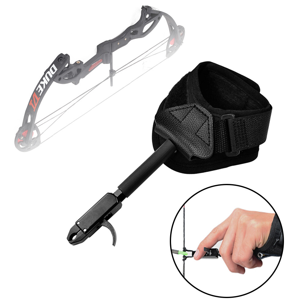 Archery Caliper Release Aids Adjustable Wrist Strap Trigger Compound Bow Hunting