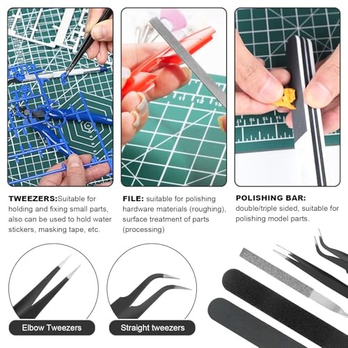11PCS Model Kit Tools, Gundam Model Tool Kit, Hobby Building Tools Kit Set A