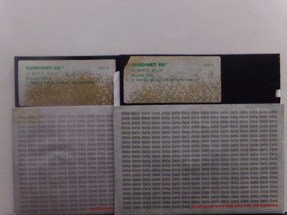 TELARIUM Fahrenheit 451 Disc A & B Floppy Disk