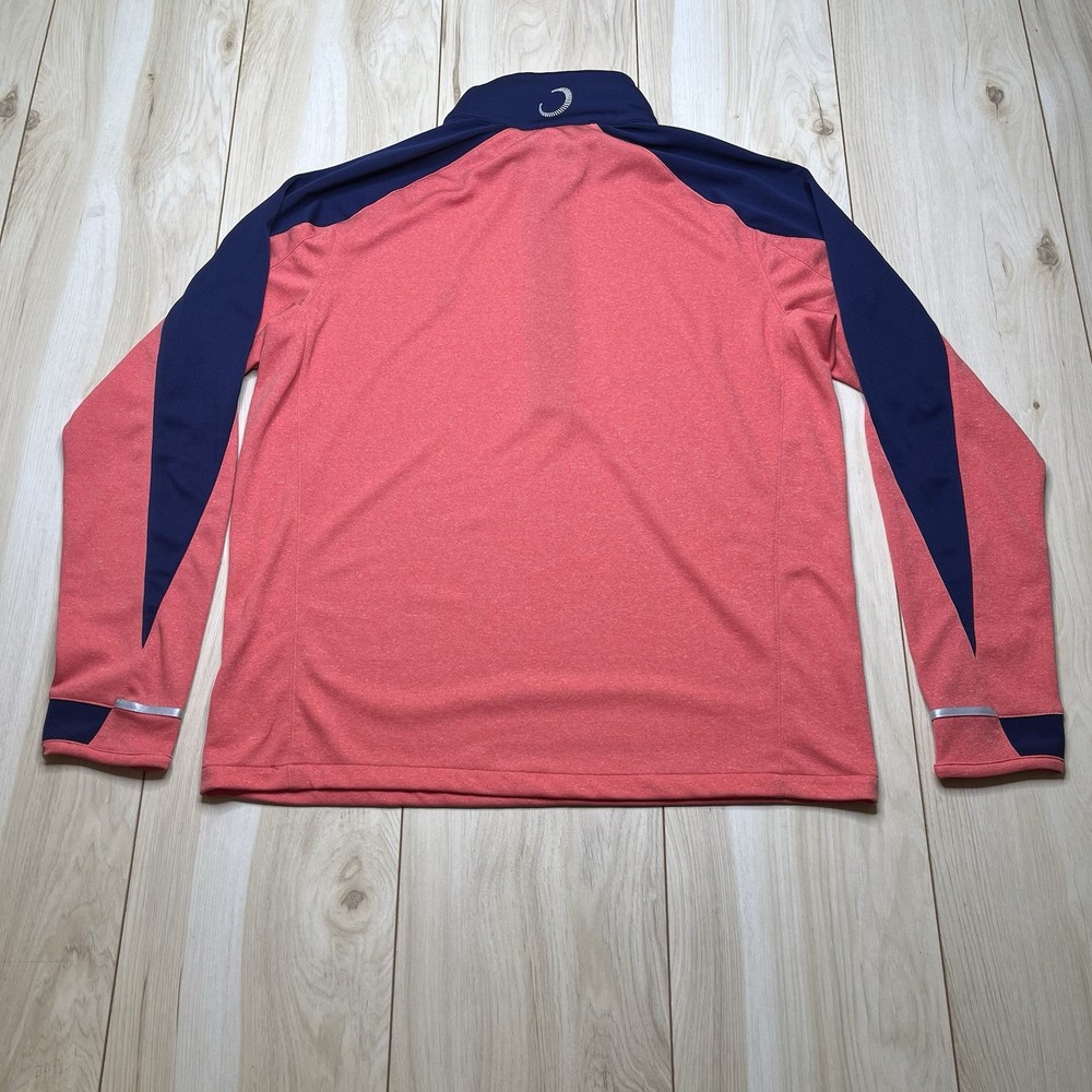 Zero Restriction 1/4 Zip Golf Pullover Logo Lightweight Red Blue Mens Medium