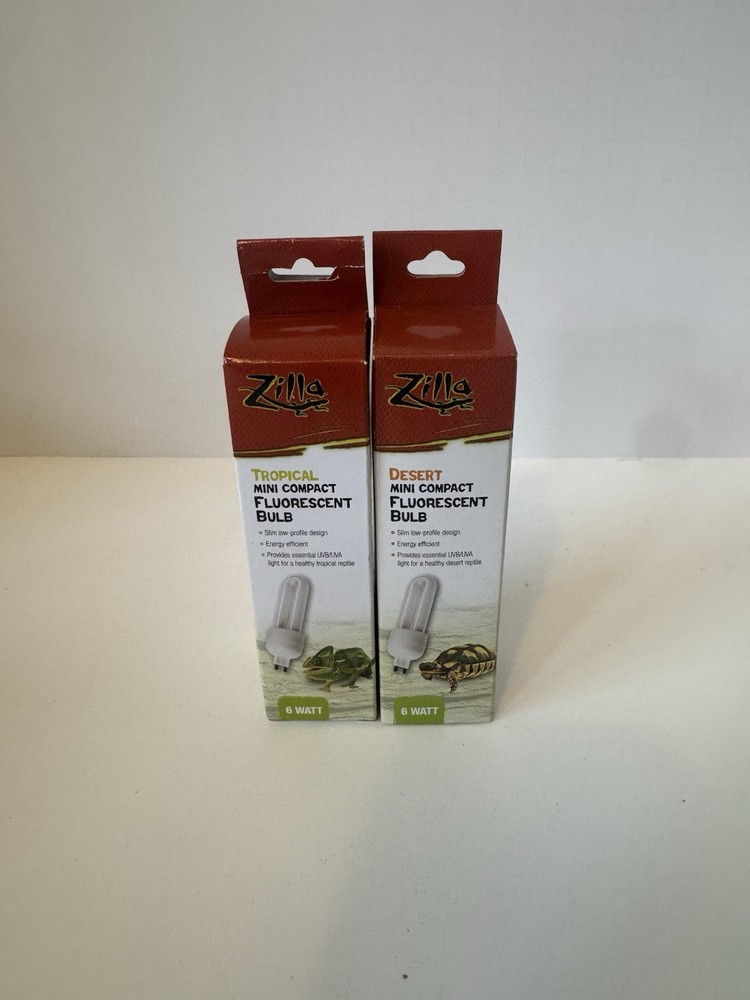 Zilla Mini Compact Fluorescent 2 Pack Desert and Tropical Bulbs