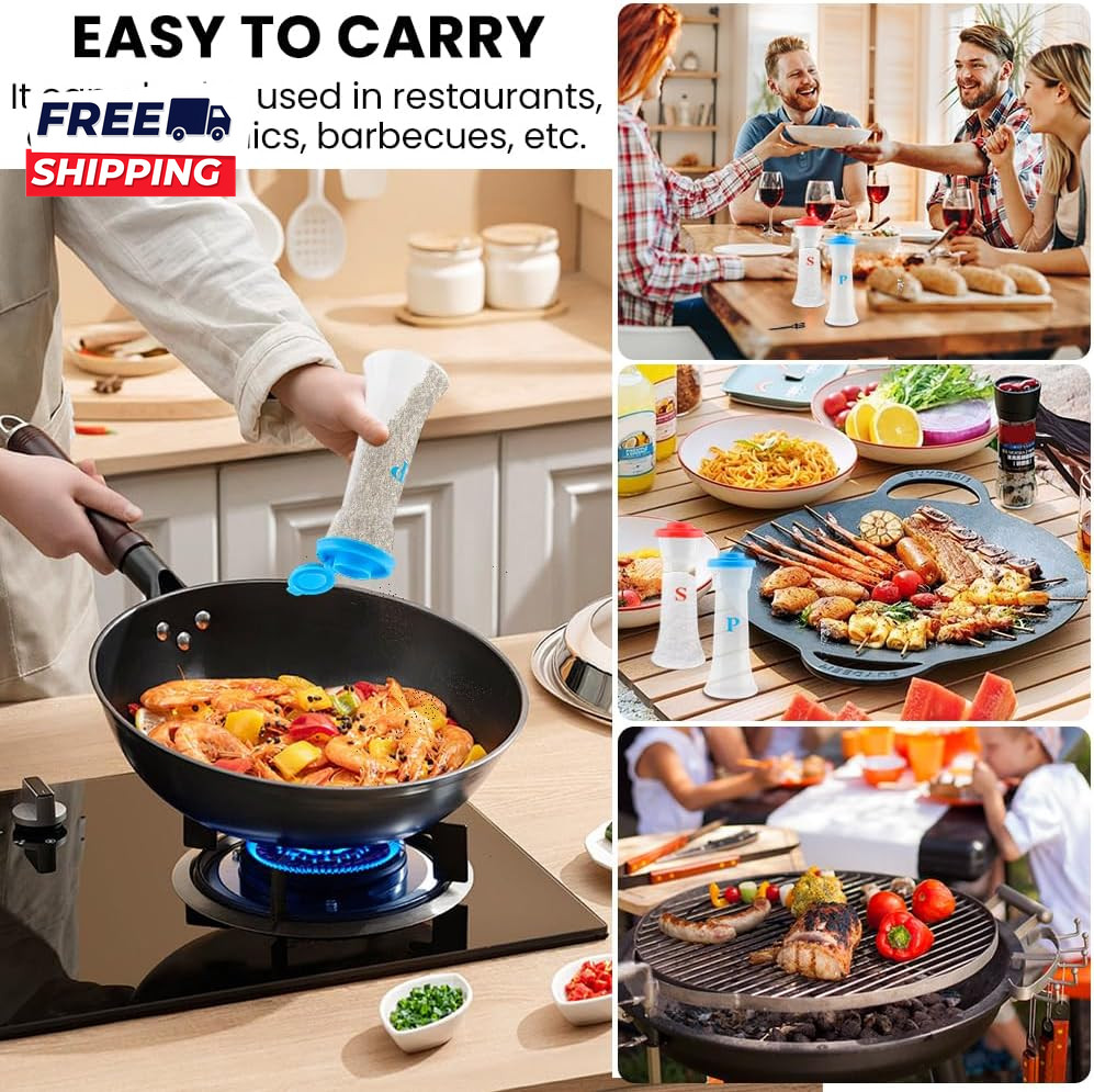 Salt and Pepper Shaker Set Plastic Salt and Pepper Shaker Set with Lids