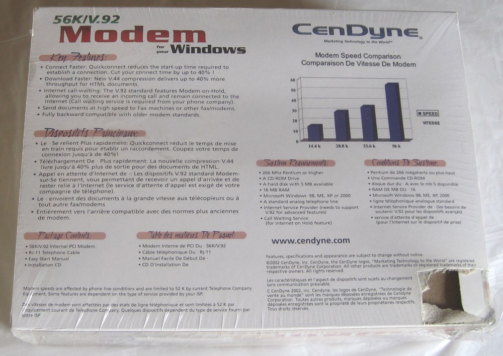 Modem 56K/V.92 CenDyne