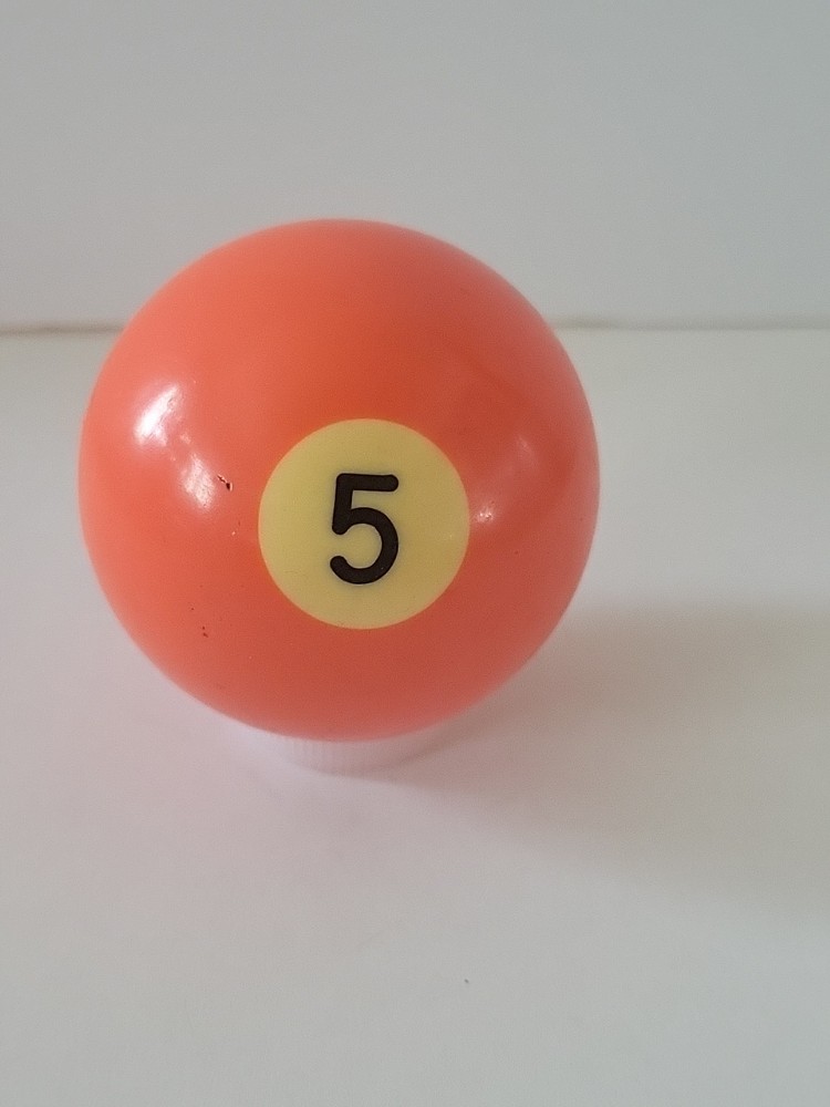 Vintage No. 5 Solid Orange Pool Ball Billiard 2" Replacement (E)