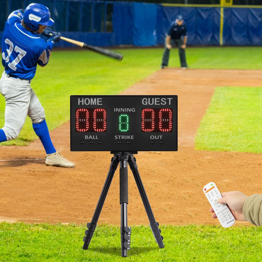 Electronic Baseball Scoreboard High-Light Digital Scoreboard, Remote Control