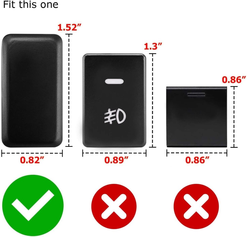 Durable 4-Pole Push Button Switch with LED Indicator for Toyota Upgrades