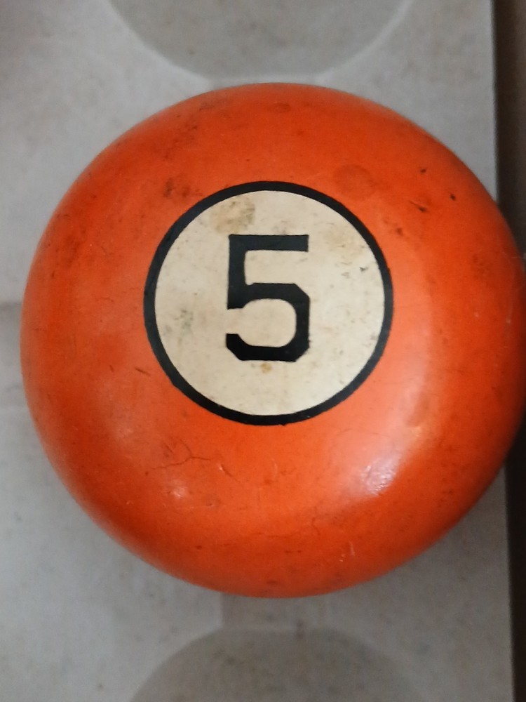 Billiard Pool Ball # 5 Vintage