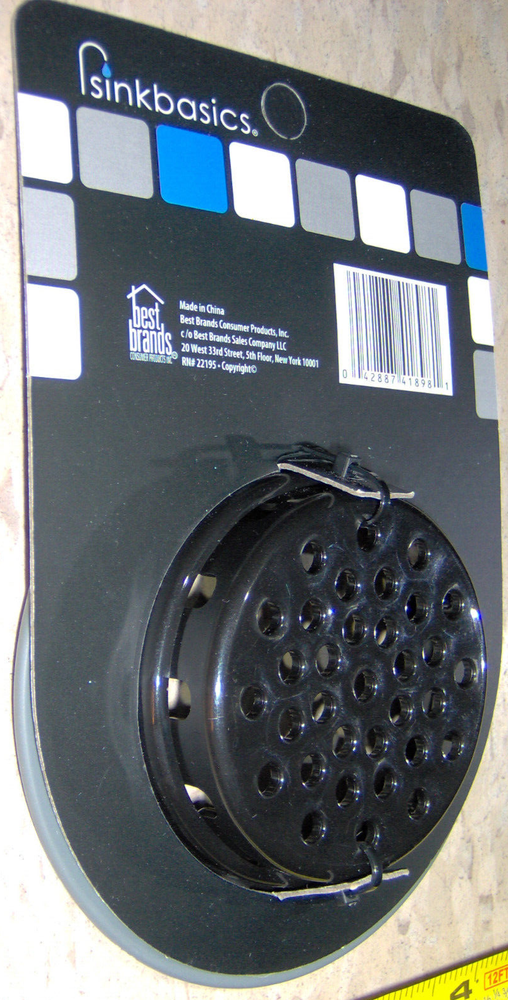 Sinkbasics KITCHEN SINK Rubber BASKET Drain sink basic GRAY grey STRAINER 41898