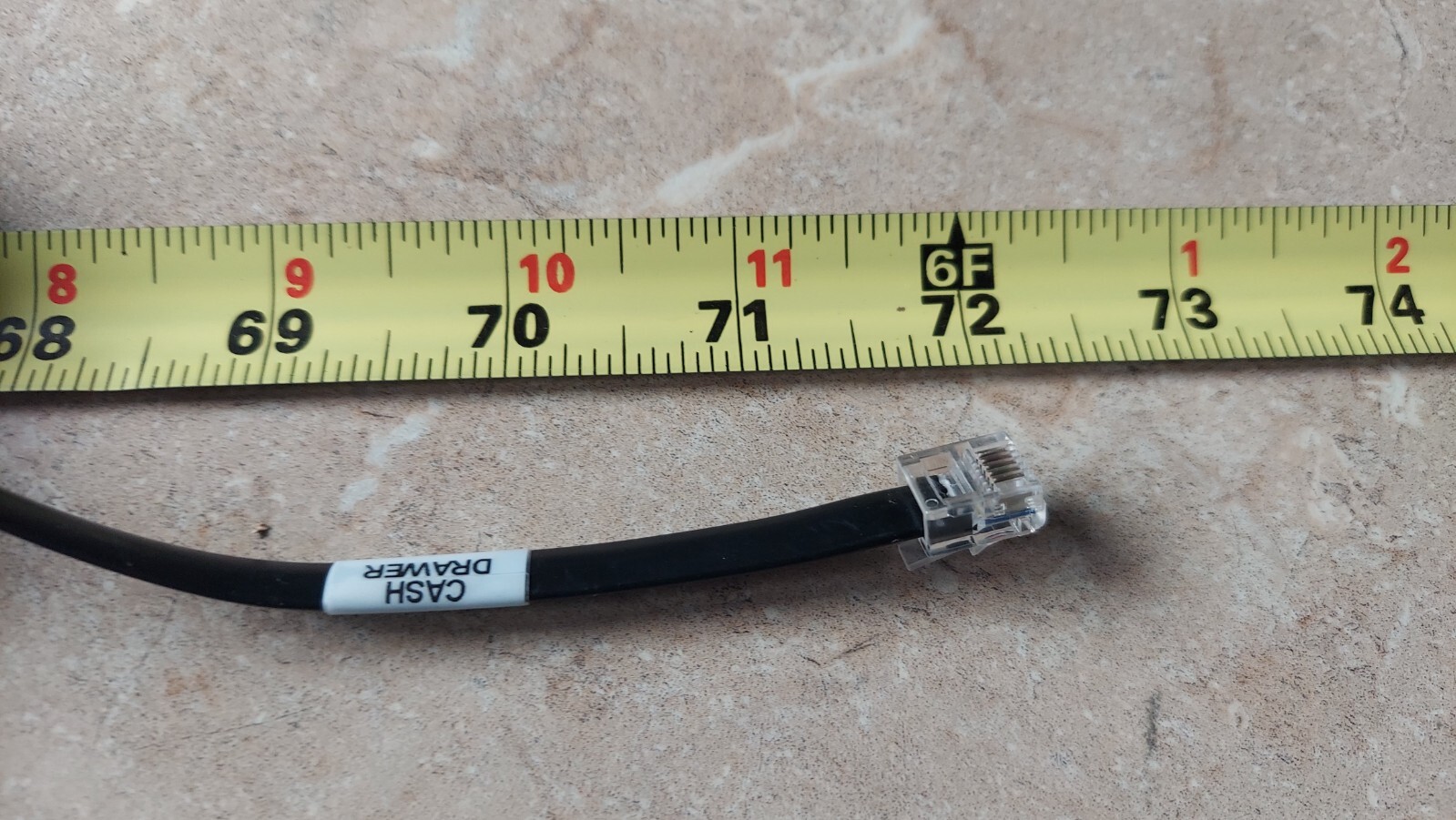 Star 37969530 S1YE1Y-72 Black RJ12 Printer to Cash Drawer Cable Replace 37964350