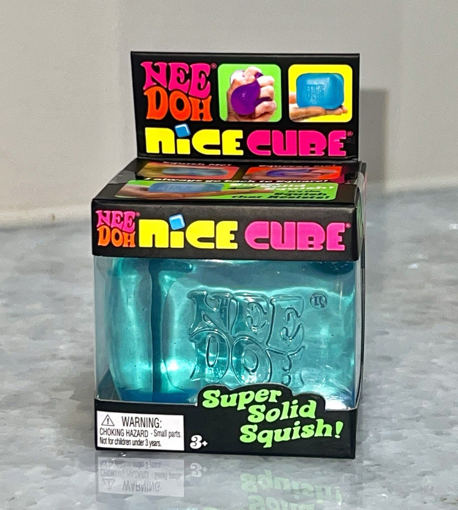 NeeDoh Nice Cube Super Solid Squish Blue